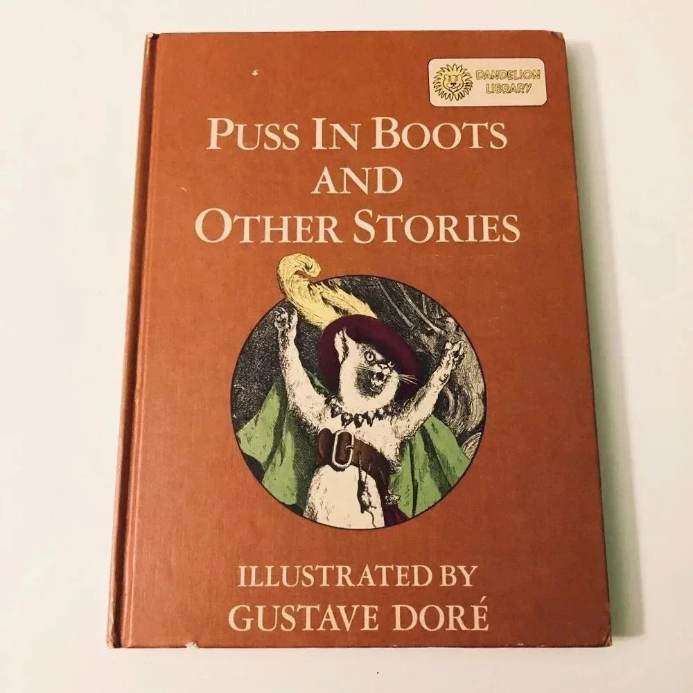 Vtg Double Book Puss in Boots and Other Stories and The Queen of Hearts